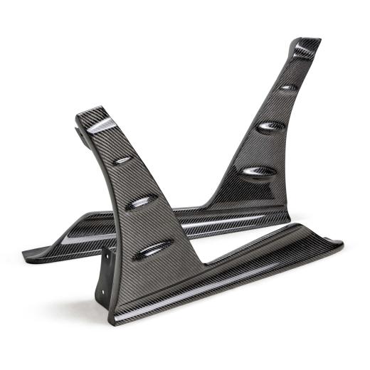 Seibon MB-Style Carbon Fiber Front Side Skirt Extensions