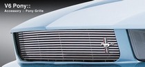 05-09 Ford Mustang 3D Carbon Chrome Billet Style Grille
