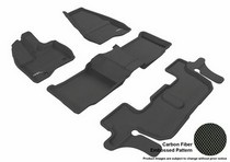 11-14 Explorer (Bench Seat , 2nd Row Without Center Console) 3D Maxpider Kagu Floormats - Black - Set (4-Piece)