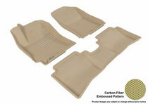 12-13 Accent (Sedan, Fits Usa Version Only) 3D Maxpider Kagu Floormats - Tan - Set (3-Piece)