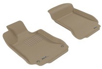 08-14 C-Class (Sedan, Fits 13 Coupe Model) 3D Maxpider Kagu Floormat - Tan - Row 1 (2-Piece)