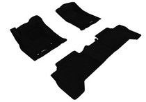 05-11 Tacoma Double Cab (Fits Automatic Only, 2 Retentoin Hooks in Passenger Side) 3D Maxpider Kagu Floormats - Black - Set (3-Piece)