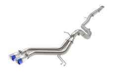 2013 Hyundai Veloster, 2014 Hyundai Veloster, 2015 Hyundai Veloster, 2016 Hyundai Veloster, 2017 Hyundai Veloster AFE Exhaust Cat Back - Takeda 2-1/2in to 3in SS-304 Cat-Back Exhaust w/ Blue Flame Tips 13-17 Hyundai Veloster L4-1.6L