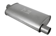Universal AFE Universal Mufflers - Scorpion Replacement Alum Steel Muffler Double Layer 2-1/2in In/Out Center/Offset 18inL x9inW