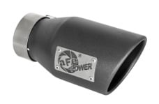Universal AFE Mach Force-Xp Exhaust Tip - MACH Force-Xp 3in 304 SS Metallic Black Exhaust Tip 3in In x 4-1/2in Out x 9in L Clamp-On Right