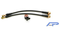 89-94 240SX Agency Power Brake Lines - Rear Steel Braided Brake Lines