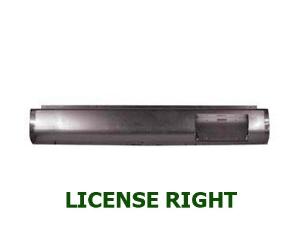 1978 to 1993 Dodge Ram D150/250/350, 1978 to 1993 Dodge Ram D150/250/350 Airbag It Rear Steel Rollpan - Fabricated Smoothy With License Straight Right