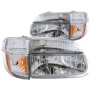 1995-2001 FORD  EXPLORER   Anzo Crystal Headlights - Chrome With Corner Lights - 2 - Piece