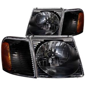 2001-2005 FORD  EXPLORER SPORT TRAC Anzo Crystal Headlights - Black