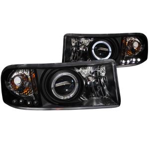 1994-2001 DODGE RAM  Anzo Projector Headlights - With Halo Black