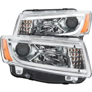 2014-2015 JEEP GRAND CHEROKEE  Anzo Projector Headlights - With Plank Style Design Chrome