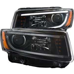 2014-2015 JEEP GRAND CHEROKEE  Anzo Projector Headlights - With Plank Style Design Black