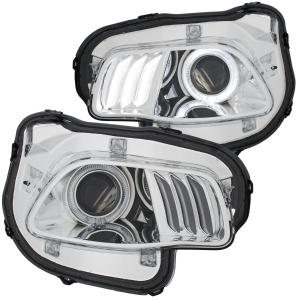 2014-2017 JEEP CHEROKEE  Anzo Projector Headlights - Chrome clear  With white And Red