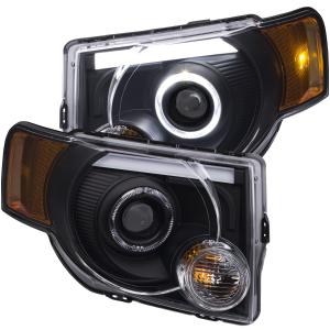 2008-2012 FORD ESCAPE  Anzo Projector Headlights - With Halo Black