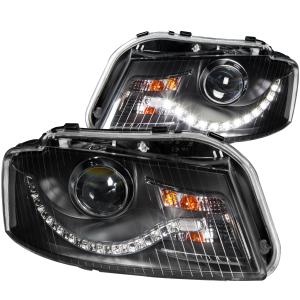 2006-2008 AUDI A3  Anzo Projector Headlights - Black (R8 LED Style)