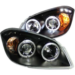 2005-2010 CHEVROLET COBALT  Anzo Projector Headlights - With Halo Black With LED