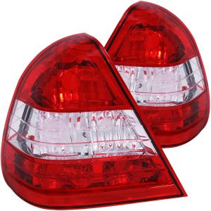 1994-2000 MERCEDES BENZ C CLASS W202 4DR Anzo Taillights - Red/Clear
