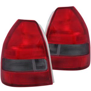 1996-2000 HONDA CIVIC 3DR Anzo Taillights - Red/Smoke