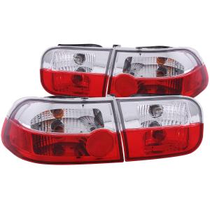 1992-1995 HONDA CIVIC 2/4DR Anzo Taillights - Red/Clear