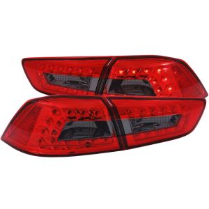 2008-2015 MITSUBISHI LANCER  Anzo LED Taillights - Red/Smoke