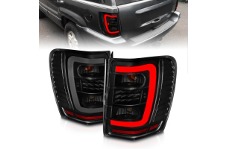2004 Jeep Grand Cherokee, 2003 Jeep Grand Cherokee, 2001 Jeep Grand Cherokee, 2000 Jeep Grand Cherokee, 1999 Jeep Grand Cherokee, 2002 Jeep Grand Cherokee ANZO ANZ LED Taillights - Cherokee LED Tail Lights w/ Light Bar Black Housing Smoke Lens