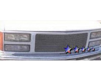 88-93 Chevrolet CK1500 Pickup w/ Composite, Plastic Lights, 92-93 GMC Suburban w/ Composite, Plastic Lights, 92-93 Yukon w/ Composite, Plastic Lights APS Cut-Out Grilles - Aluminum 