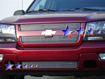 06-09 Trailblazer LT Not For LS/SS APS Polished Aluminum Main Upper Grille