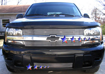 02-05 Trailblazer LT/LS/SS APS Polished Aluminum Main Upper Grille