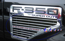 08-10 F-250 Super Duty Side Vent APS Polished Aluminum Main Upper Grille
