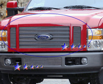 08-10 F-250 Super Duty FX4 (Not For Lariat) APS Polished Aluminum Main Upper Grille