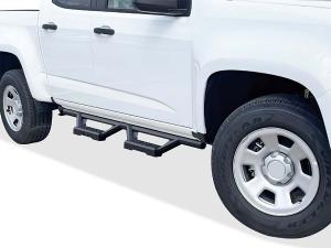 2015-2025 Chevrolet Colorado Crew Cab APS Stainless Steel with 6061 Aluminum Step Pad Both Sides Nerf Bar M3