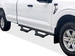 2015-2025 Ford F-150 Super Cab APS Stainless Steel with 6061 Aluminum Step Pad Both Sides Nerf Bar M3