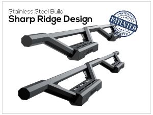 2003-2008 Honda Pilot APS Stainless Steel with 6061 Aluminum Step Pad Both Sides Nerf Bar M3