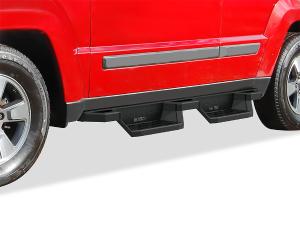 2008-2013 Jeep Liberty APS Stainless Steel with 6061 Aluminum Step Pad Both Sides Nerf Bar ST