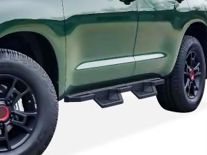 2008-2022 Toyota Sequoia APS Stainless Steel with 6061 Aluminum Step Pad Both Sides Nerf Bar ST