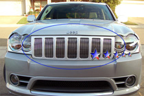 05-08 Grand Cherokee APS Polished Aluminum Main Upper Grille