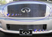 04-10 QX56 APS Polished Aluminum Main Upper Grille