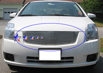 07-09 Sentra (Not For SER) APS Polished Aluminum Main Upper Grille