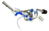 Audi A3 FWD 2.0T FSI 500HP, MKV Volkswagen Golf/GTI FWD 2.0T FSI 500HP, MKV Volkswagen Jetta  FWD 2.0T FSI 500HP ATP's GT3071R Turbo Kit - Silver Tial 44mm Wastegate / Blue Silicone Connectors