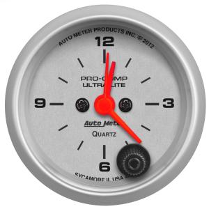 All Jeeps (Universal), Universal - Fits all Vehicles Auto Meter Gauges - Ultra-Lite Series Electric Clock Gauge