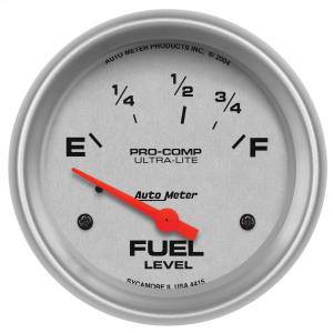All Jeeps (Universal), Universal - Fits all Vehicles Auto Meter Gauges - Ultra-Lite Series Electric Fuel Level Gauge