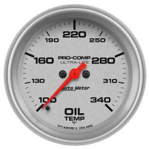 All Jeeps (Universal), Universal - Fits all Vehicles Auto Meter Gauges - Ultra-Lite Series Electric Oil Temperature Gauge (100-340 degrees F)