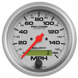 All Jeeps (Universal), Universal - Fits all Vehicles Auto Meter Gauges - Ultra-Lite Series In-dash Speedometer(160 MPH)