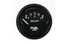 Universal Auto Meter AM AutoGage Gauges - Autometer AutoGage 2-5/8in 0-90 Short Sweep Electrical Fuel Level - Black