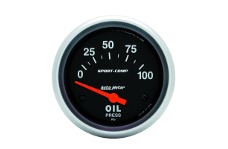 Universal Auto Meter AM Sport-Comp Gauges - Autometer Sport-Comp 66.7mm 0-100 PSI Short Sweep Electronic Oil Pressure