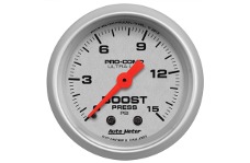 Universal Auto Meter AM Ultra-Lite Gauges - Autometer Ultra-Lite 52mm 0-15 PSI Mechanical Boost