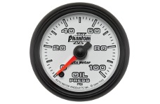Universal Auto Meter AM Phantom II Gauges - Autometer Phantom II 52mm Full Sweep Electronic 0-100 PSI Oil Pressure