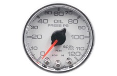 Universal Auto Meter AM Spek-Pro Gauges - Autometer Spek-Pro 2-1/16in 0-120 PSI Digital Stepper Motor w/Peak & Warn Oil Pressure