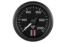 Universal Auto Meter AM Stack Gauges - Autometer Stack 52mm 0-2000 Deg F Pro Stepper Motor Exhaust Gas Temp Gauge - Black