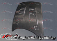 03-08 Mazda Rx8 B-Magic Carbon Fiber Hoods - Raiden Series